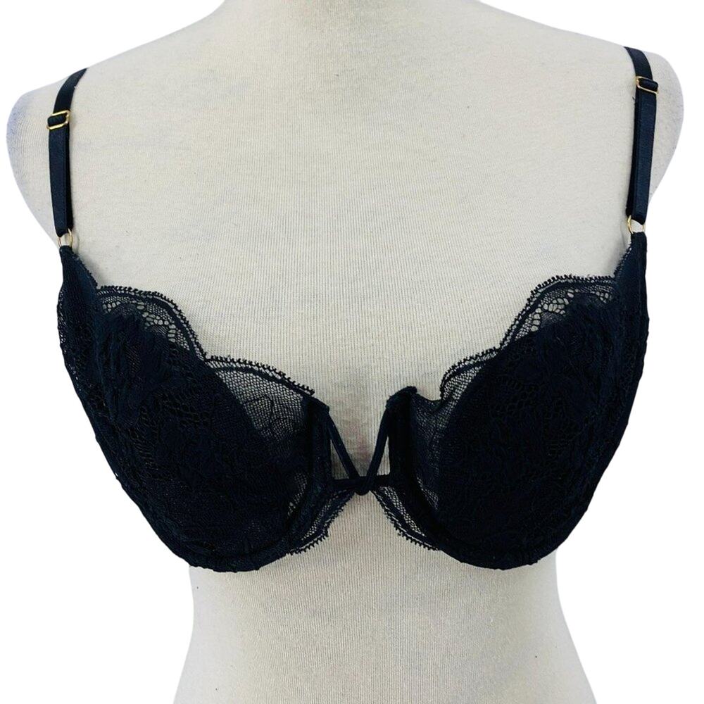 Victoria's Secret Very Sexy Black Lace PushUp without Padding 36D